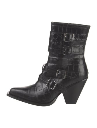 Pinko Leather Combat Boots