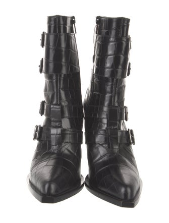 Pinko Leather Combat Boots