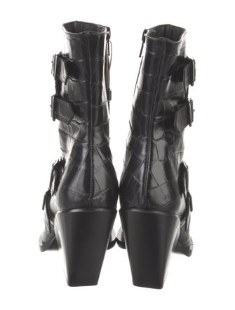 Pinko Leather Combat Boots