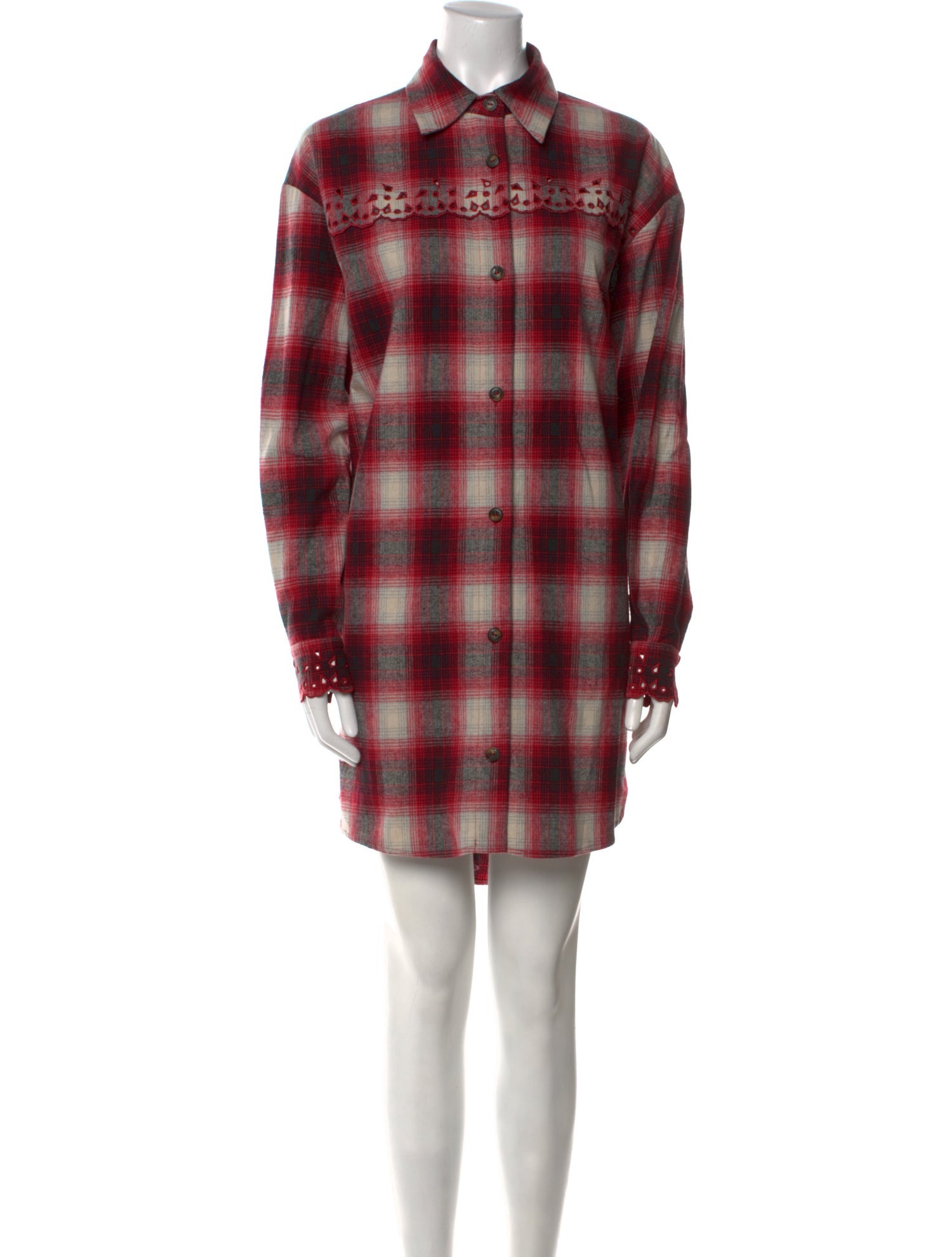 Pinko Plaid Print Mini Dress
