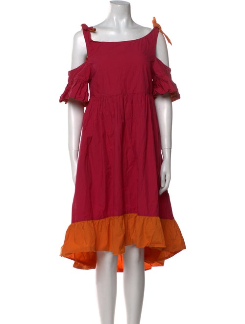 Pinko Square Neckline Midi Length Dress