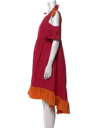 Pinko Square Neckline Midi Length Dress