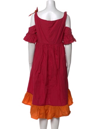 Pinko Square Neckline Midi Length Dress