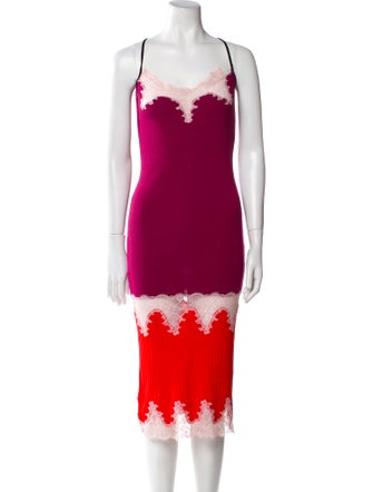 Pinko Lace Pattern Midi Length Dress