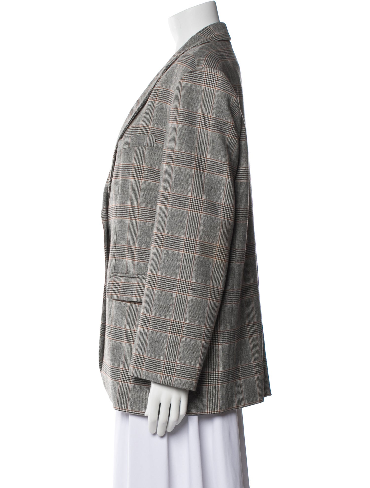 Pinko Plaid Print Blazer