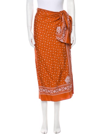 Pinko Paisley Print Midi Length Skirt