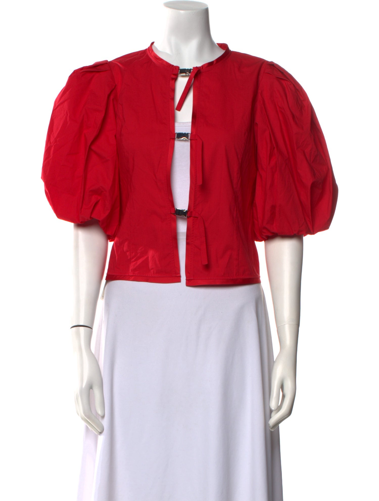 Pinko Crew Neck Short Sleeve Crop Top