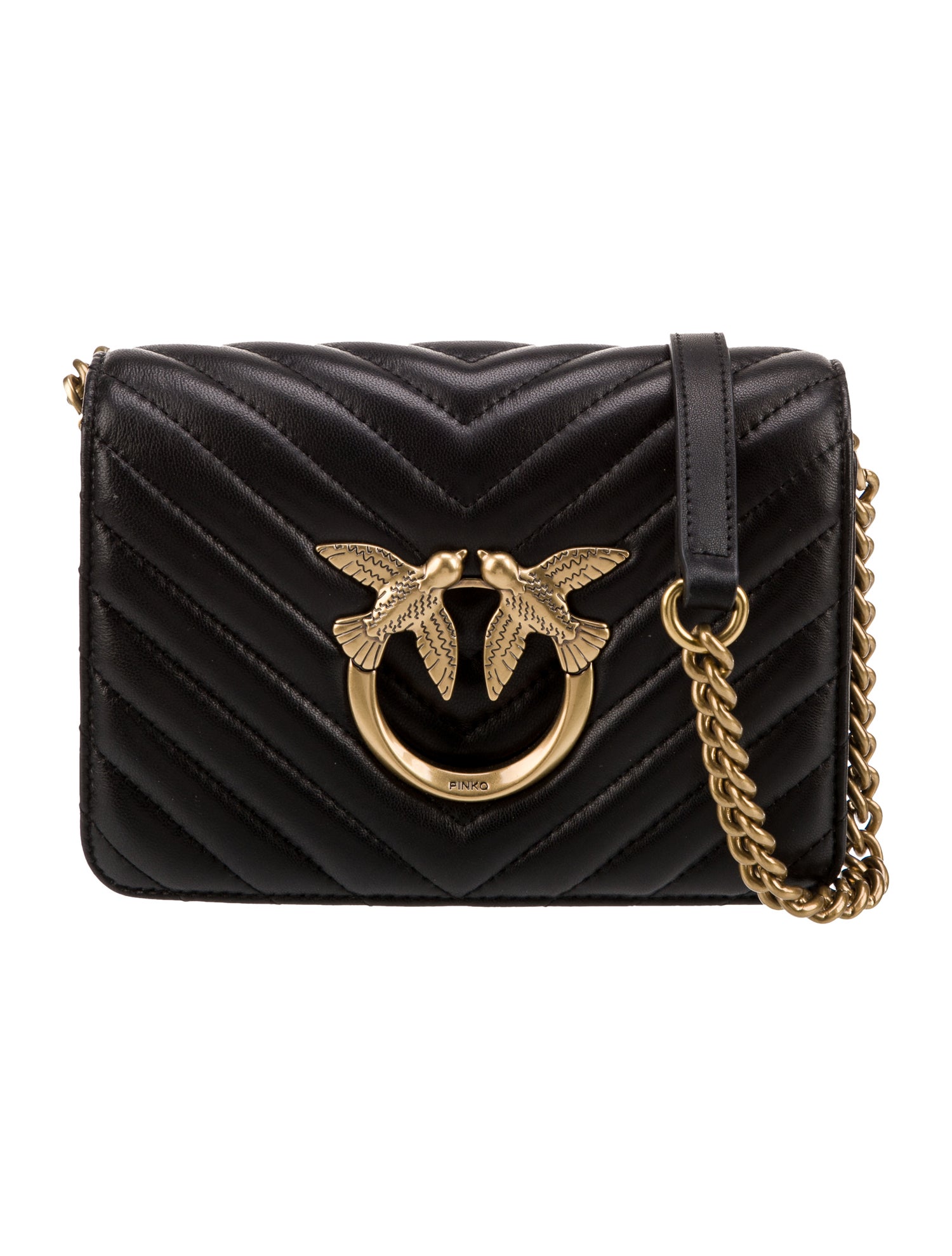 Pinko Leather Shoulder Bag