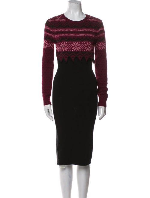 Pinko Crew Neck Midi Length Dress