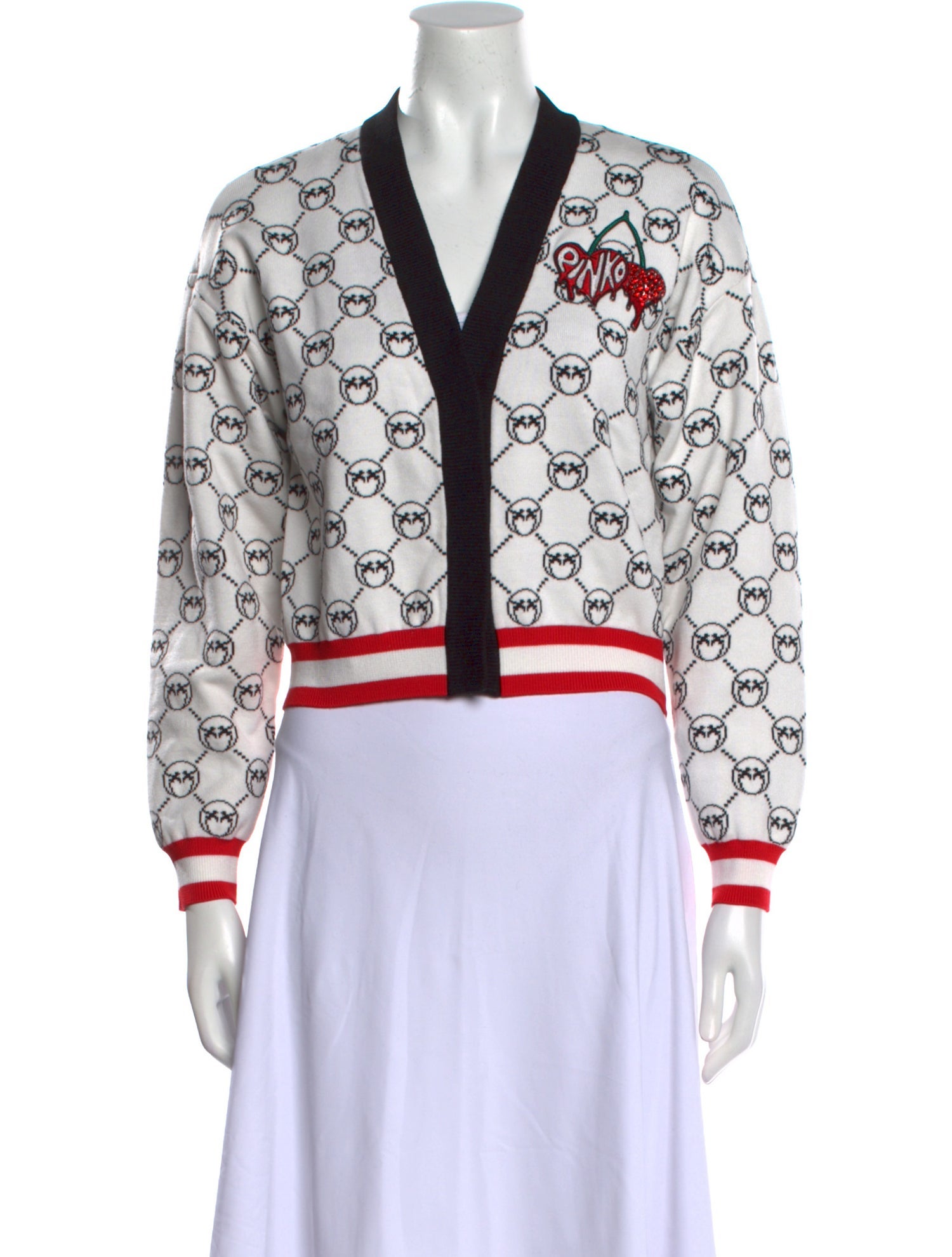 Pinko Printed V-Neck Sweater