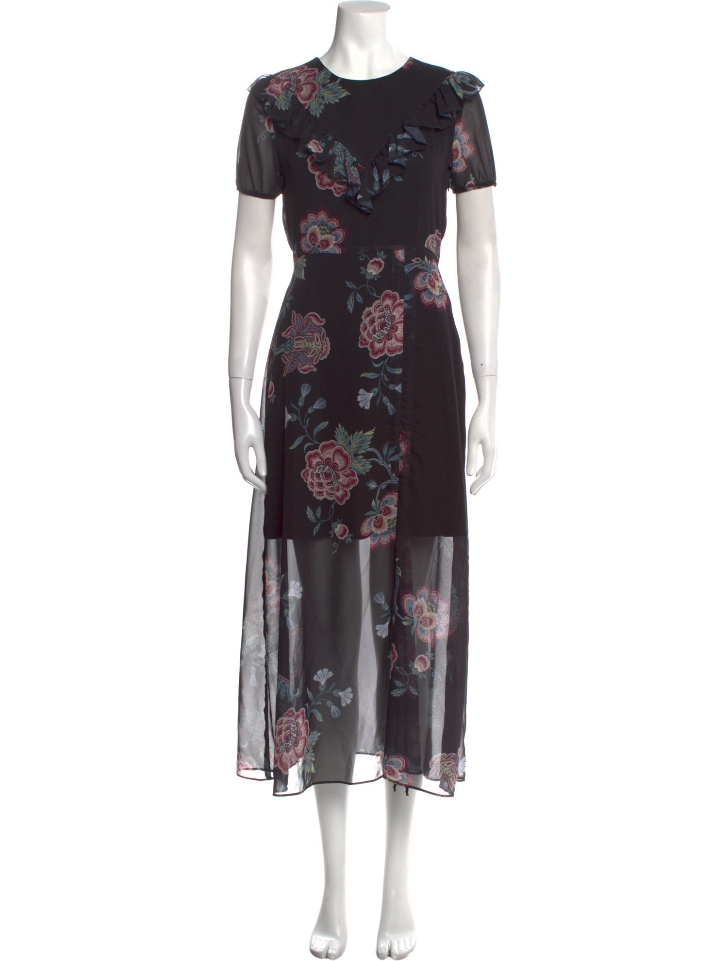 Pinko Floral Print Long Dress w/ Tags