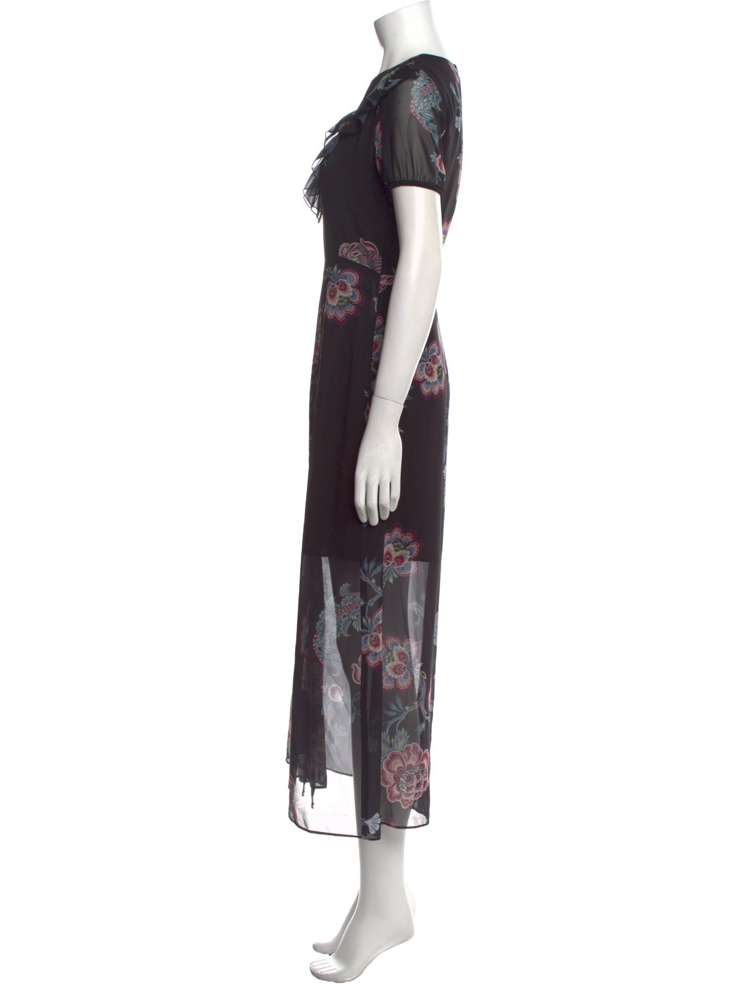 Pinko Floral Print Long Dress w/ Tags