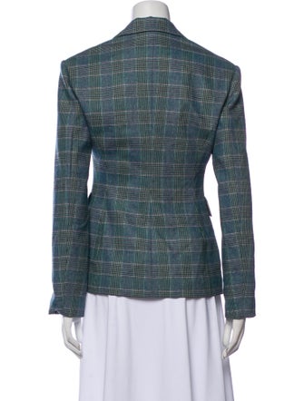 Pinko Plaid Print Blazer