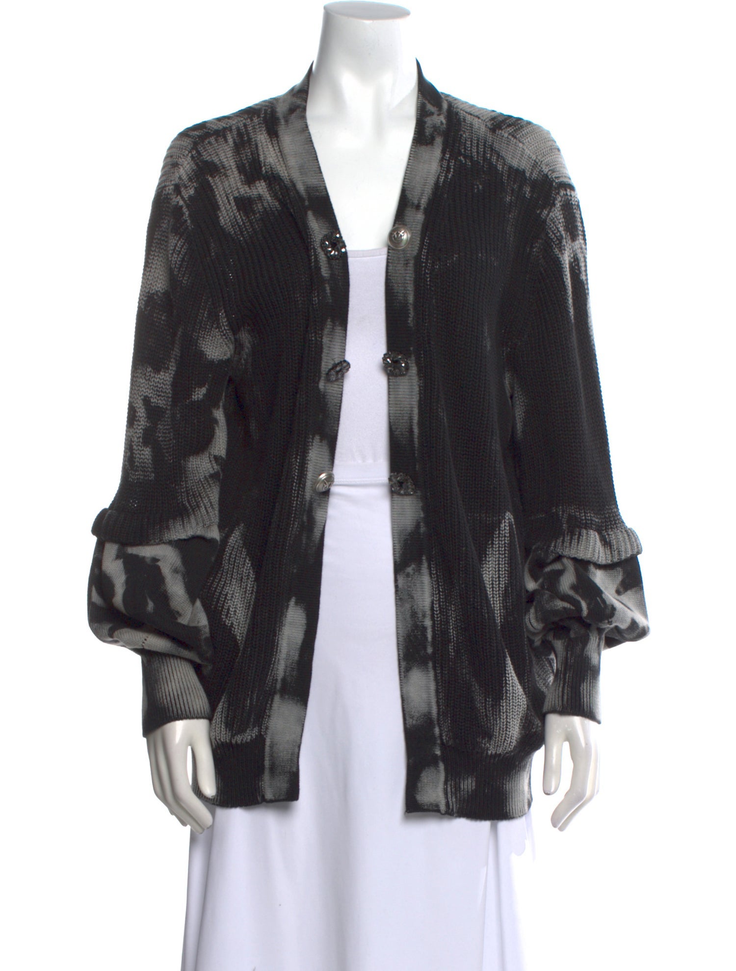 Pinko Tie-Dye Print Open Front Sweater