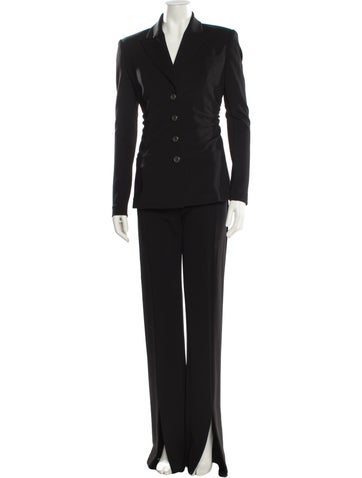 Pre-owned Pinko Wool Pantsuit In Black
