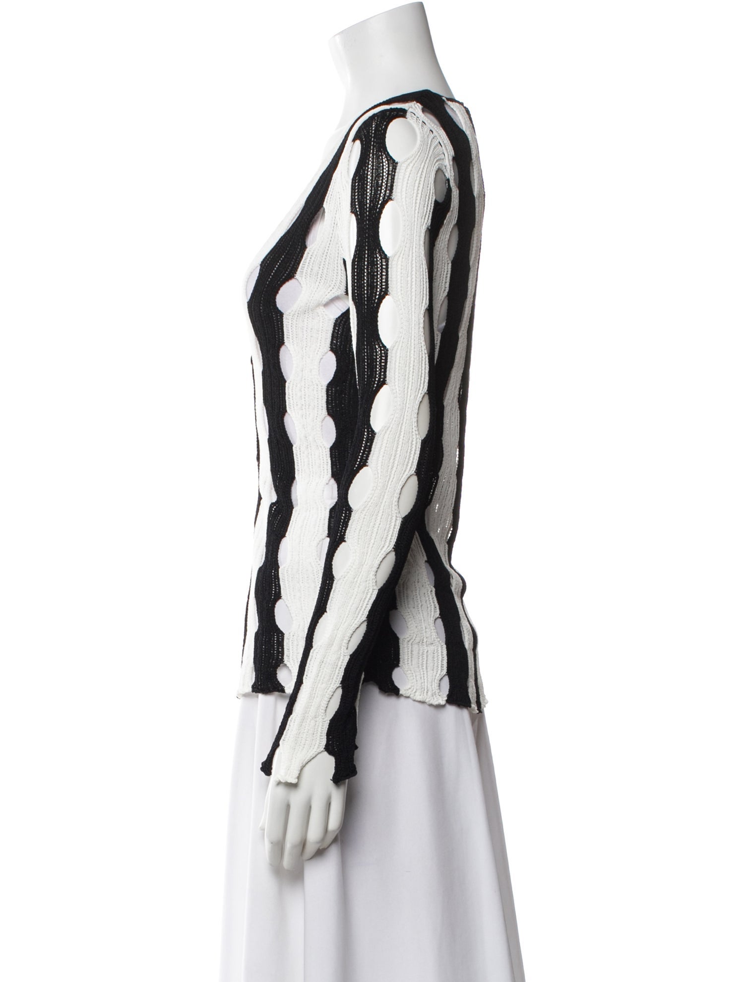 Pinko Striped Scoop Neck Sweater