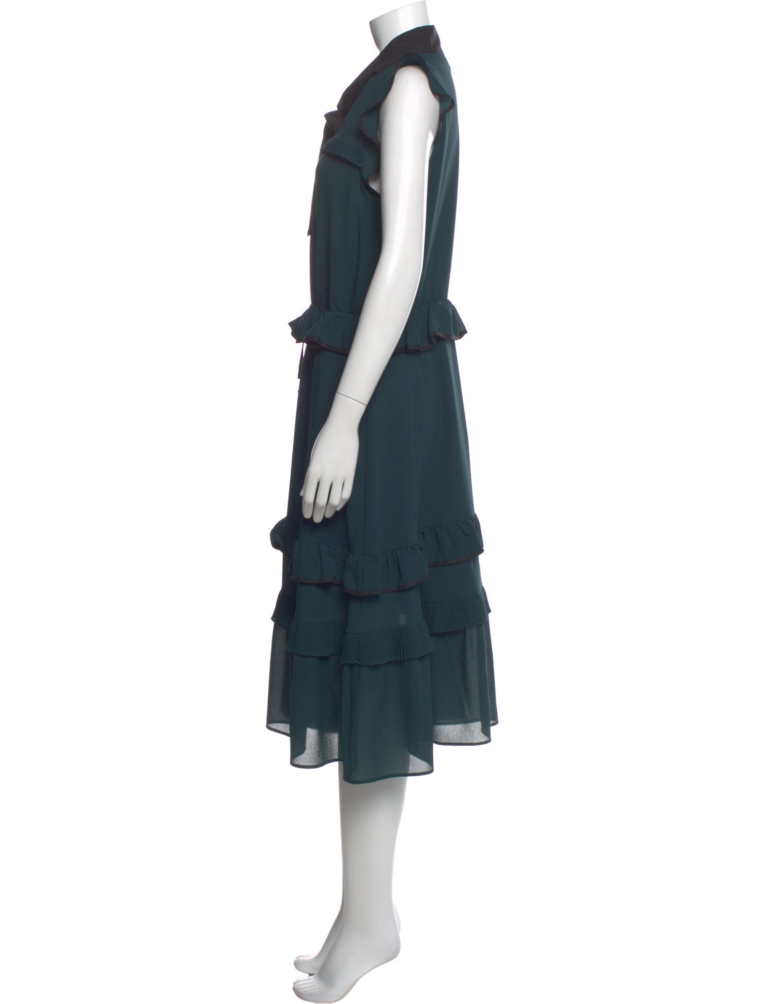 Pinko Tie Neck Midi Length Dress