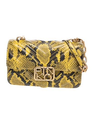 Pre-owned Pinko Leather Minaudière In Green