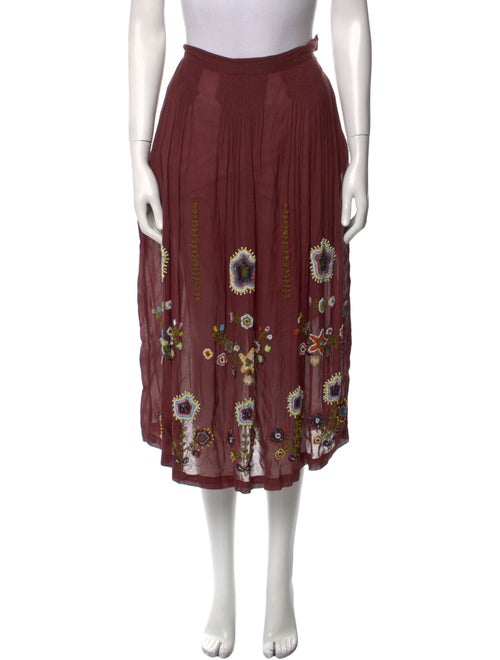 Persaman New York Floral Print Midi Length Skirt