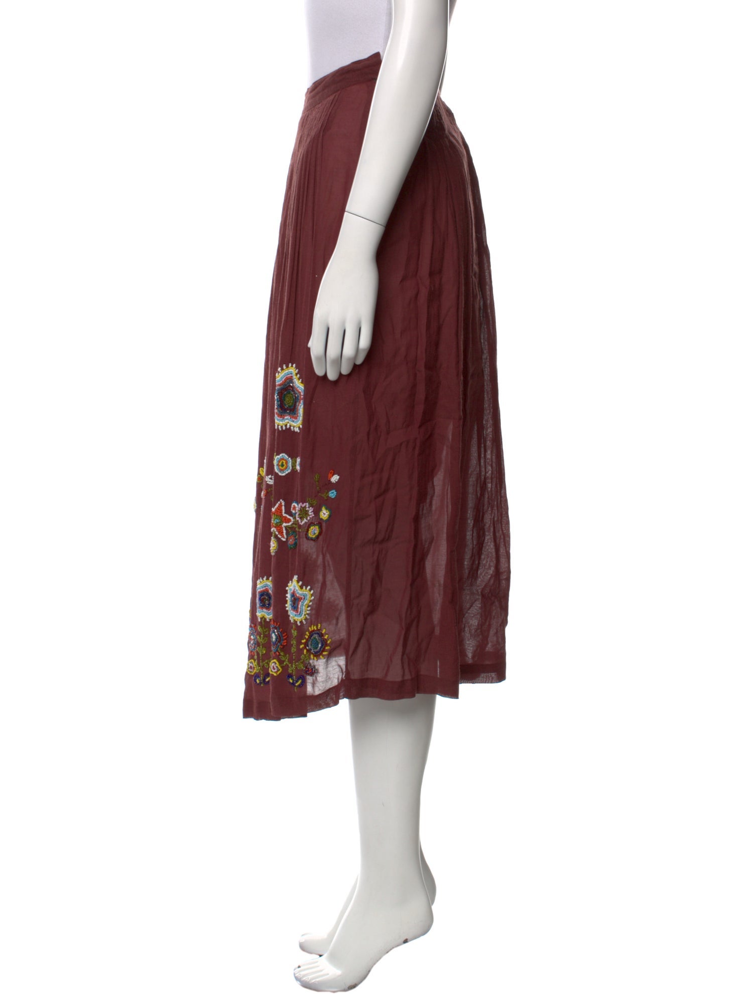 Persaman New York Floral Print Midi Length Skirt