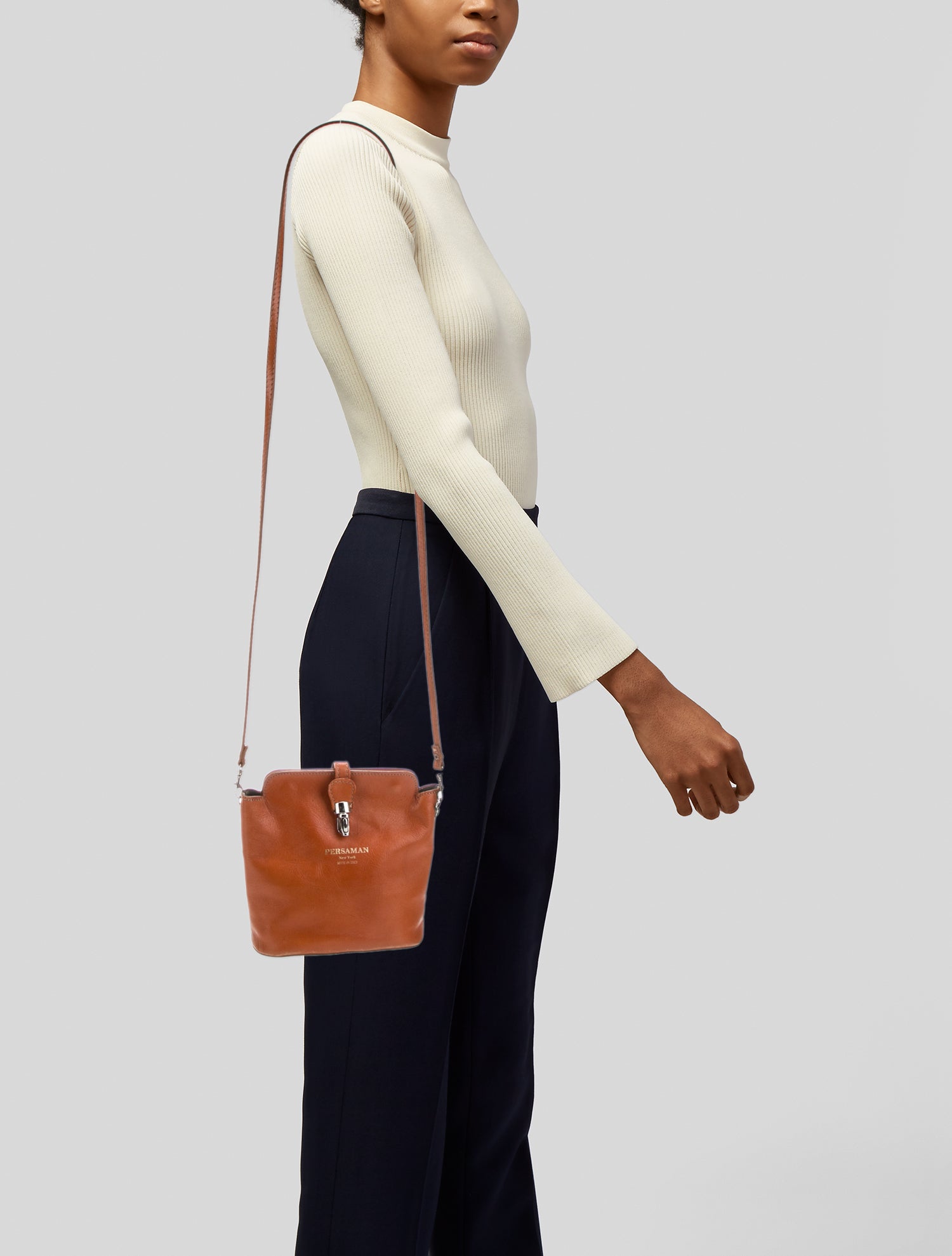 Persaman New York Leather Crossbody Bag Vintage