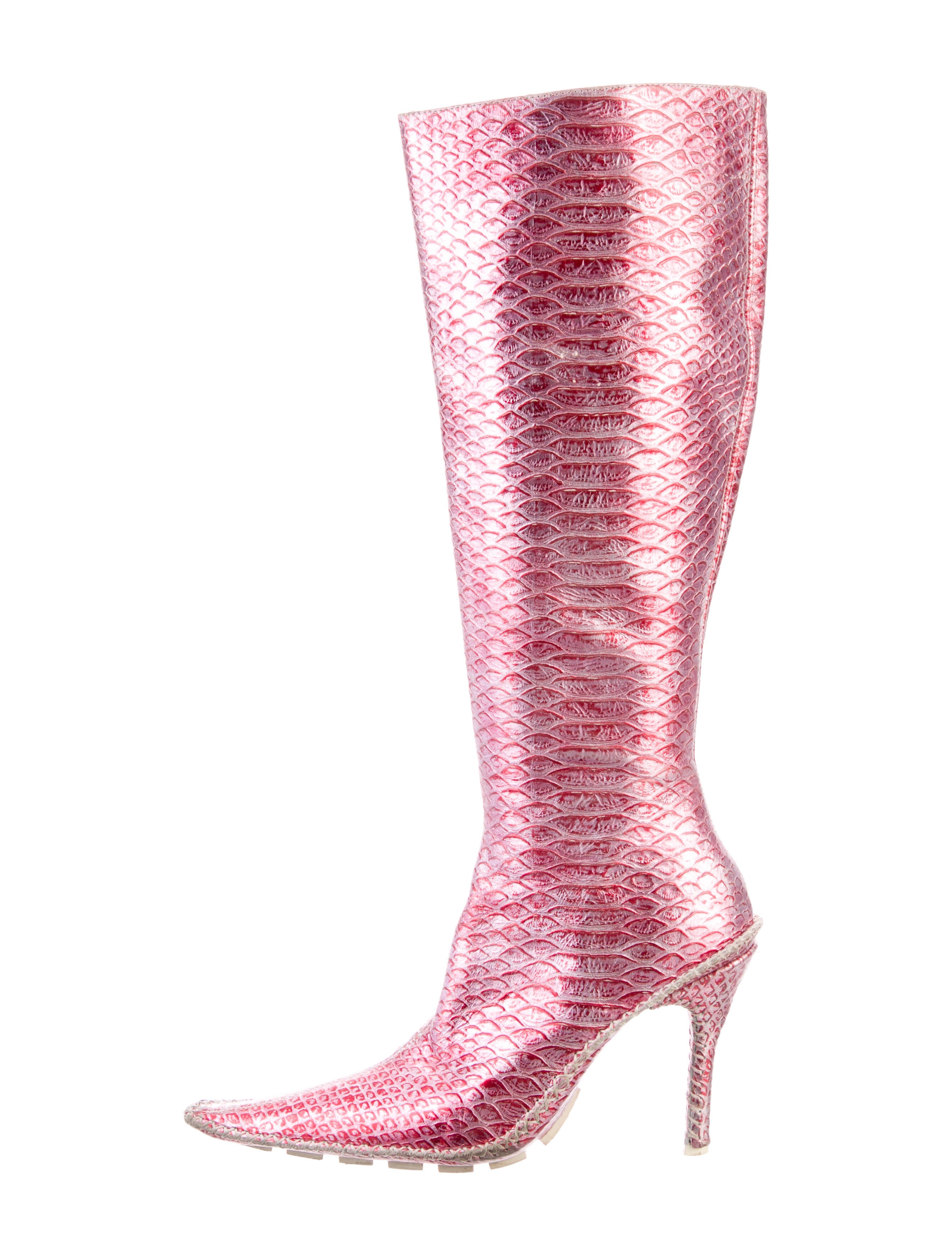 Fendi Leather Patterned Boots Brown Boots, Shoes FEN38836 The RealReal