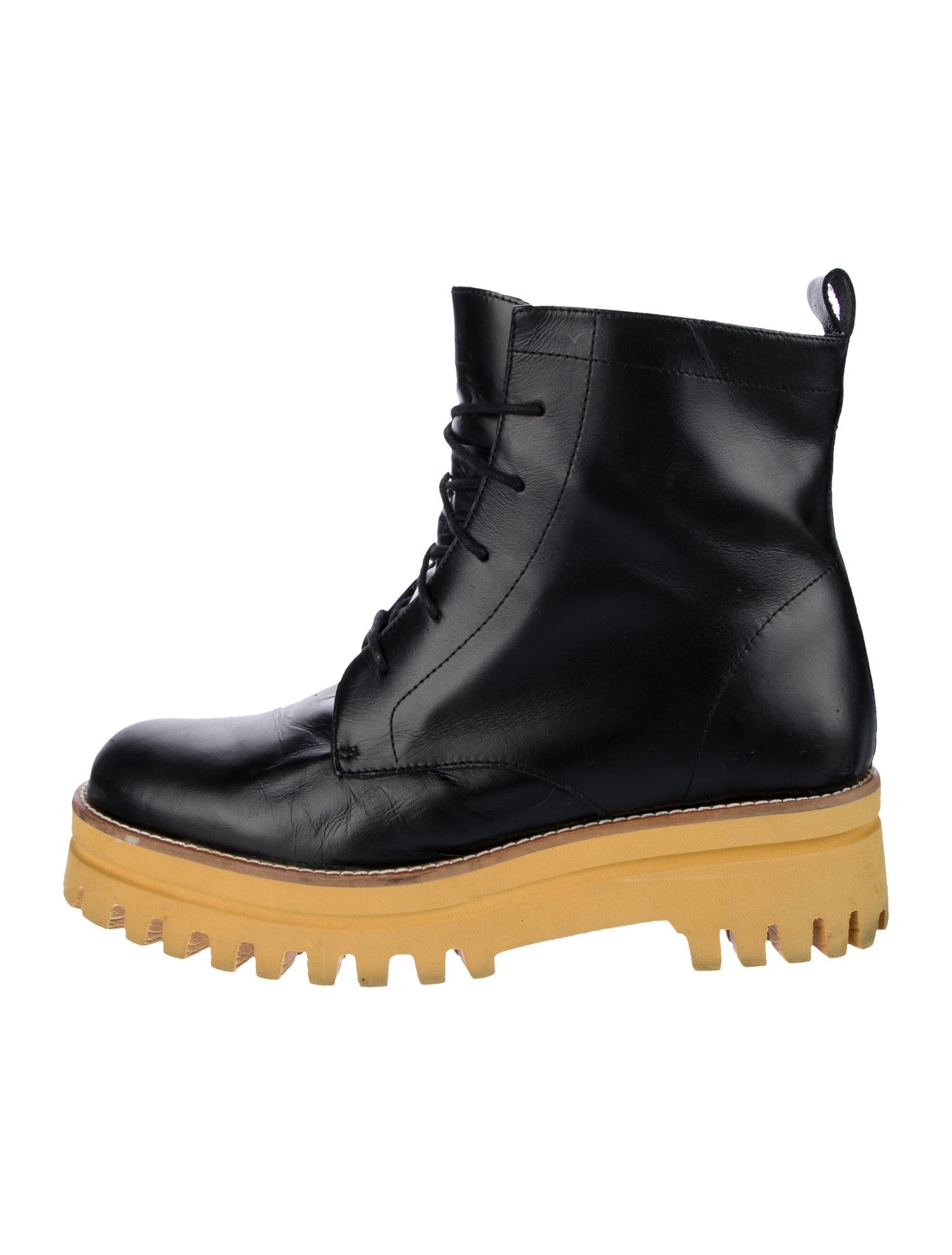 Paloma Barceló Leather Combat Boots