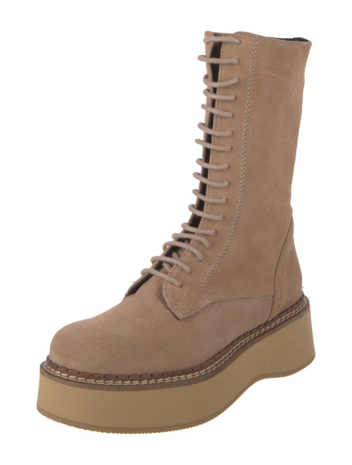Paloma Barceló Suede Combat Boots