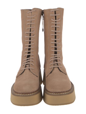 Paloma Barceló Suede Combat Boots