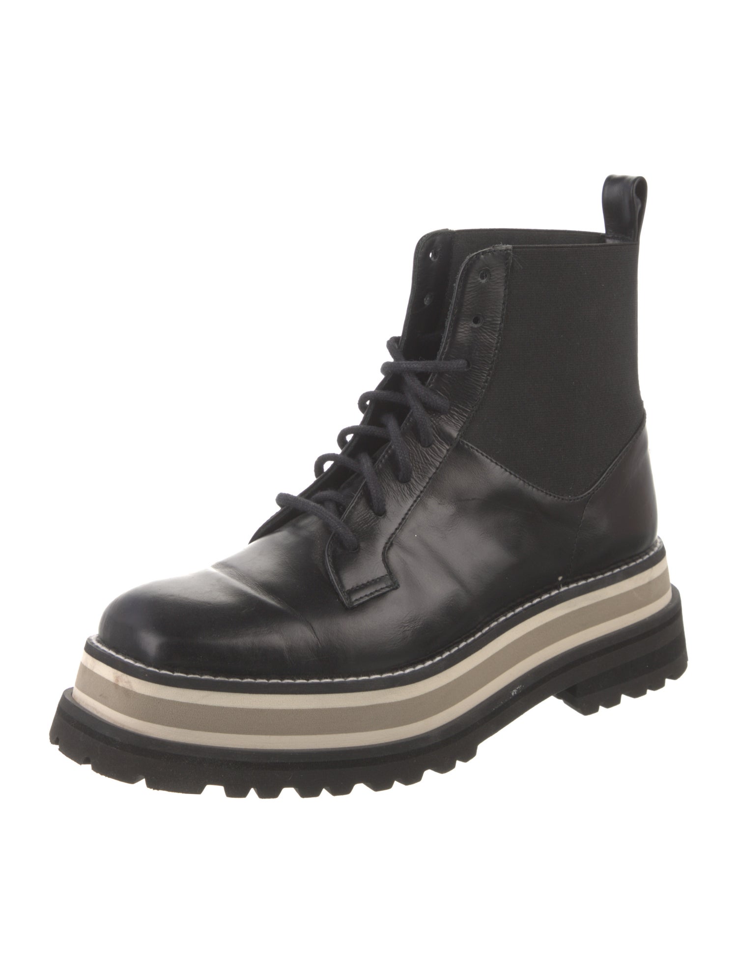 Paloma Barceló Leather Combat Boots
