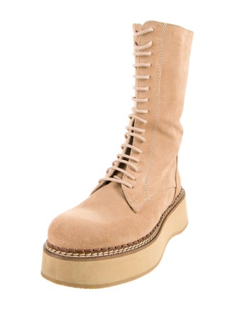 Paloma Barceló Suede Combat Boots