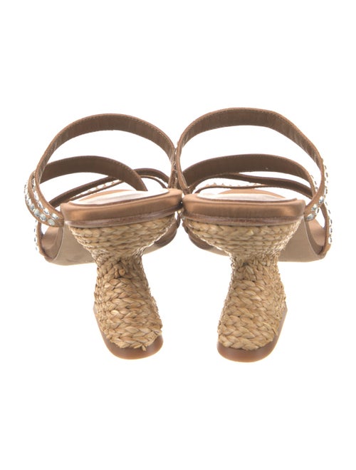 Paloma Barceló Satin Crystal Embellishments Slides