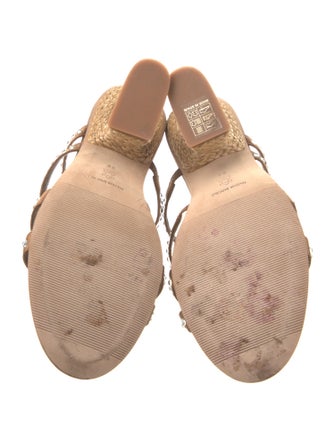 Paloma Barceló Satin Crystal Embellishments Slides