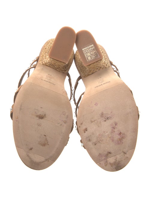 Paloma Barceló Satin Crystal Embellishments Slides