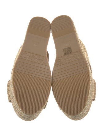 Paloma Barceló Straw Glitter Accents Espadrilles