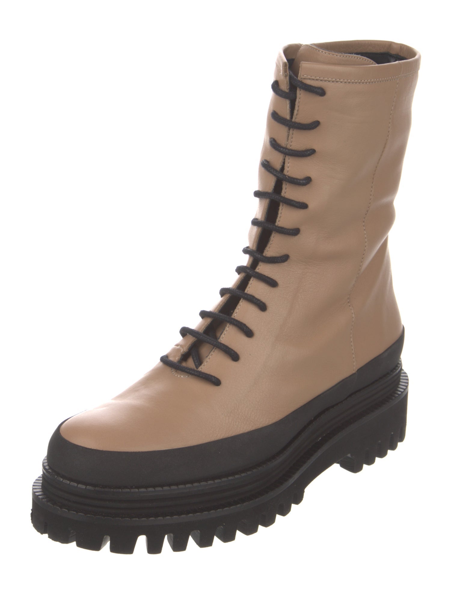 Paloma Barceló Leather Combat Boots