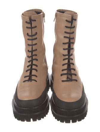 Paloma Barceló Leather Combat Boots