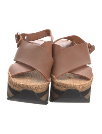 Paloma Barceló Leather Striped Espadrilles