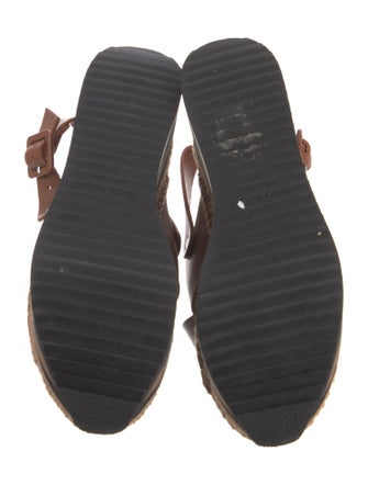 Paloma Barceló Leather Striped Espadrilles