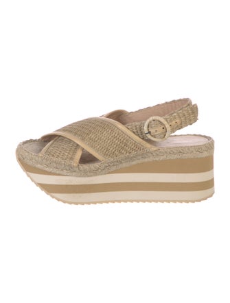 Paloma Barceló Straw Slingback Sandals