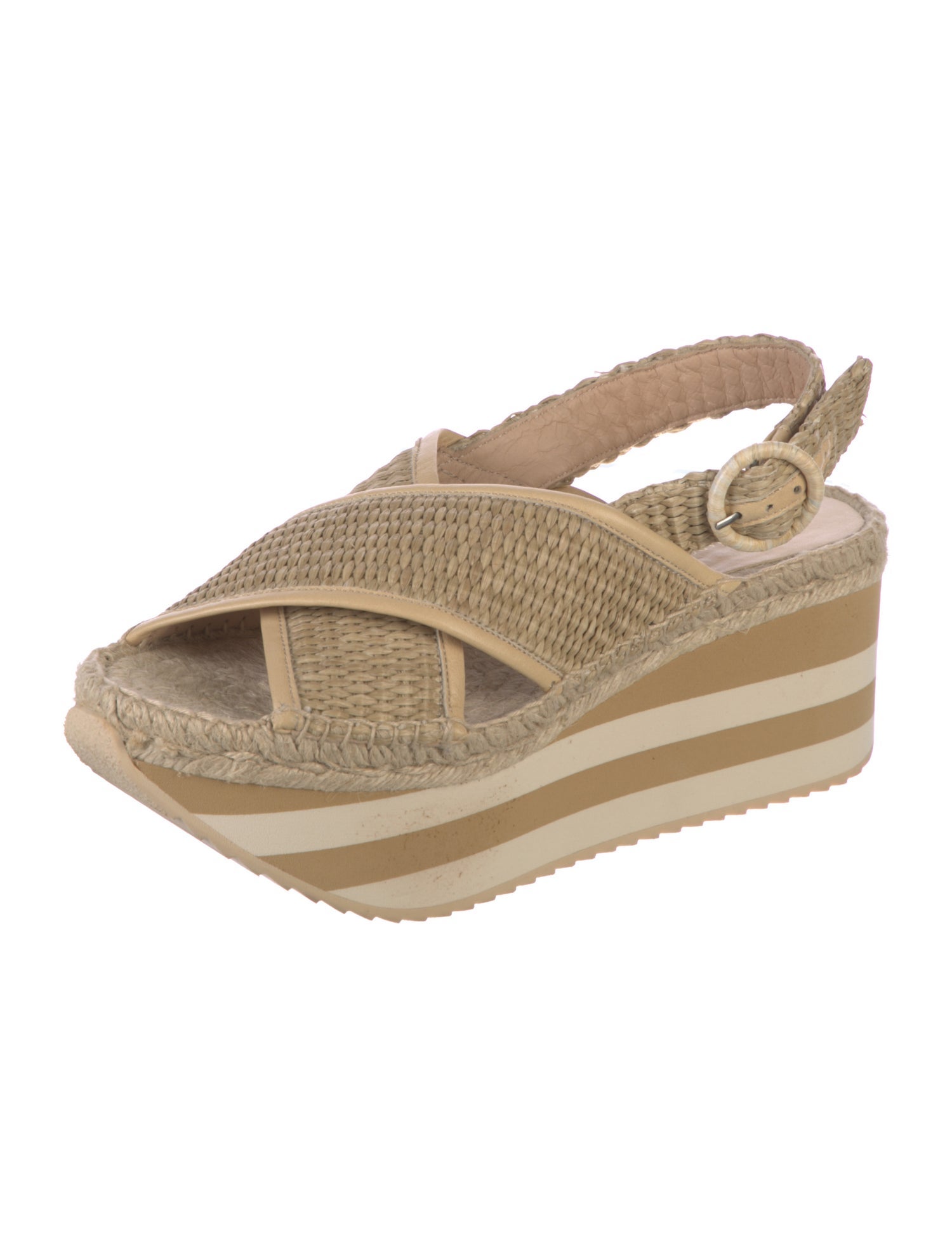 Paloma Barceló Straw Slingback Sandals