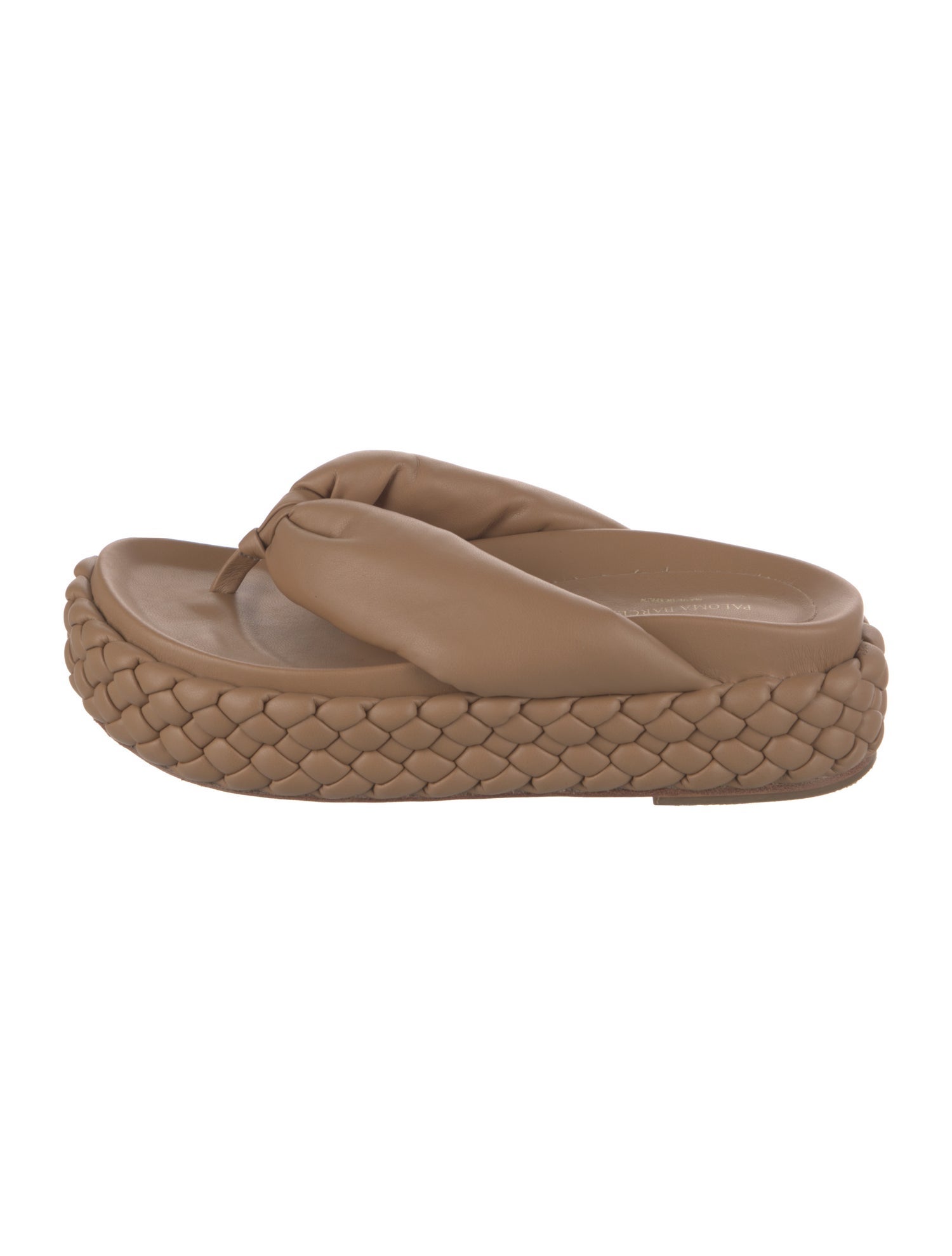 Paloma Barceló Leather Braided Accents Slides