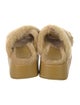 Paloma Barceló Leather Fur Trim Slides