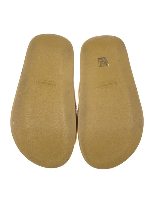 Paloma Barceló Leather Fur Trim Slides