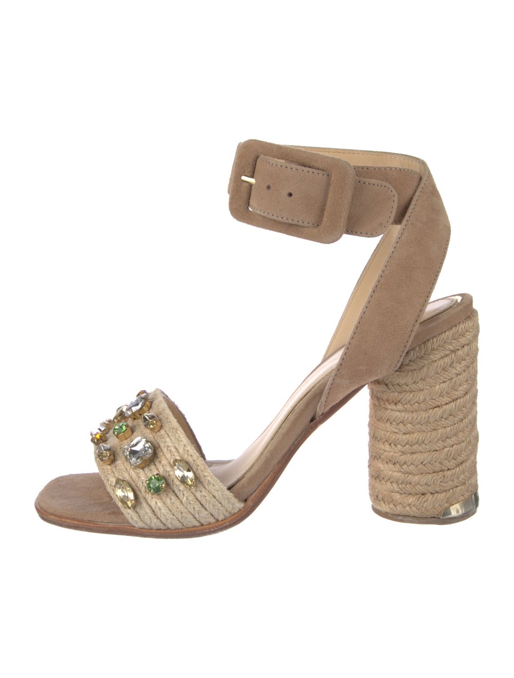 Paloma Barceló Paloma Barceló Raffia Sandals Neut… - image 1