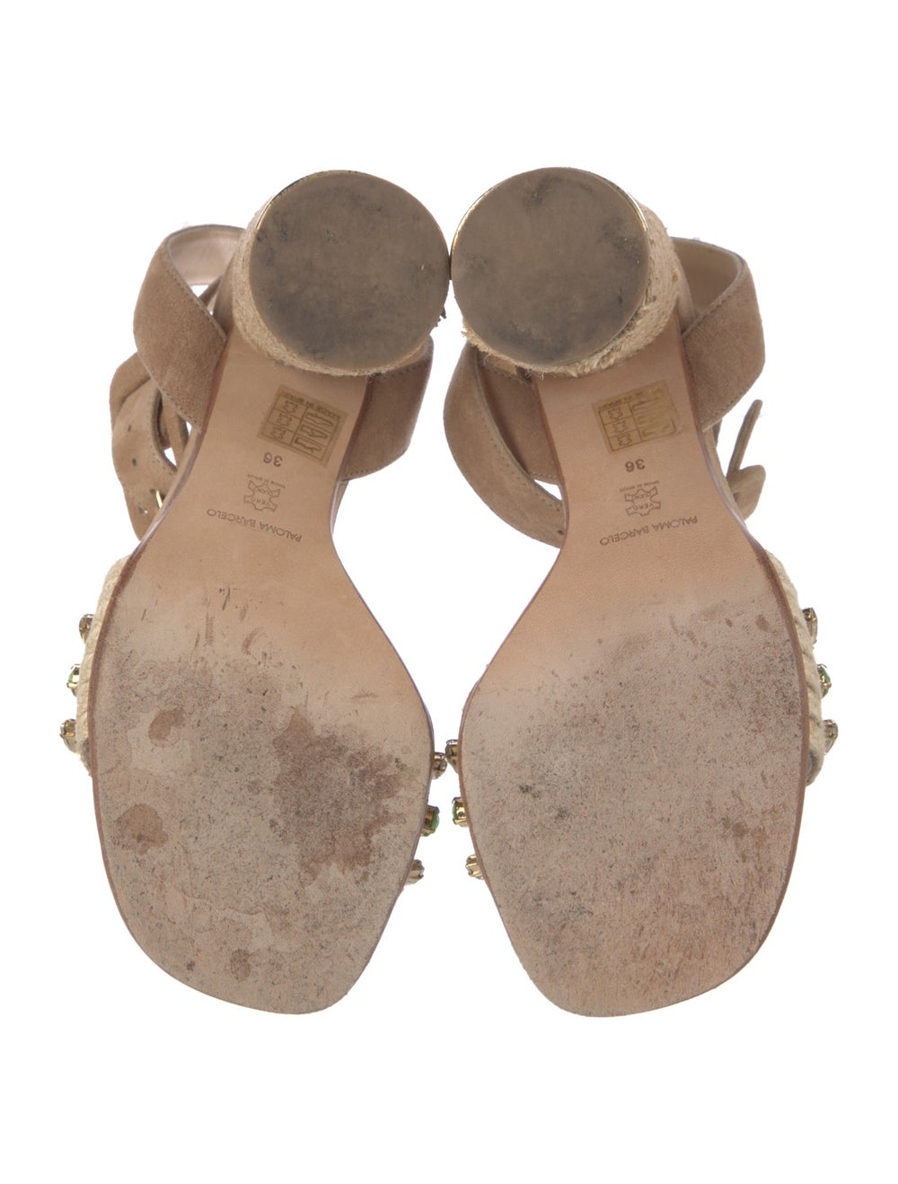 Paloma Barceló Paloma Barceló Raffia Sandals Neut… - image 5