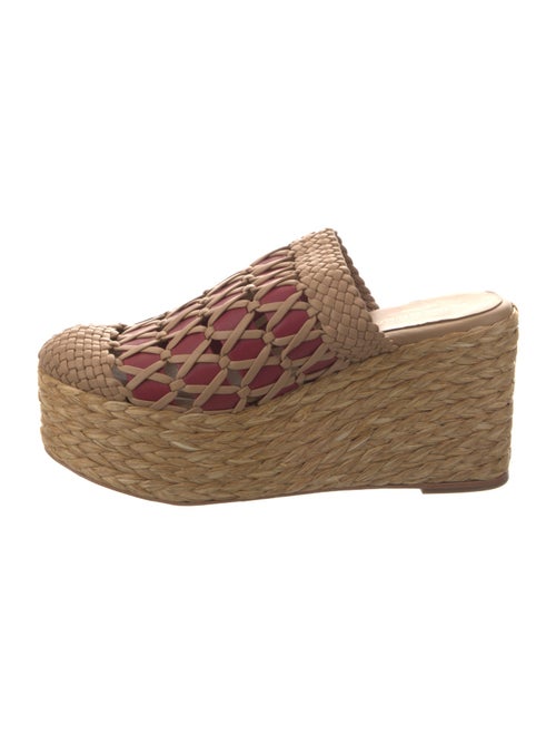 Paloma Barceló Leather Animal Print Espadrilles