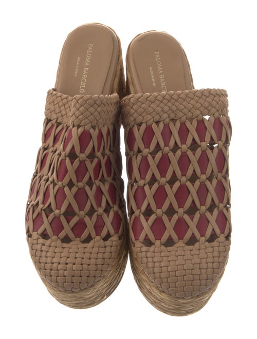 Paloma Barceló Leather Animal Print Espadrilles