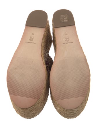 Paloma Barceló Leather Animal Print Espadrilles