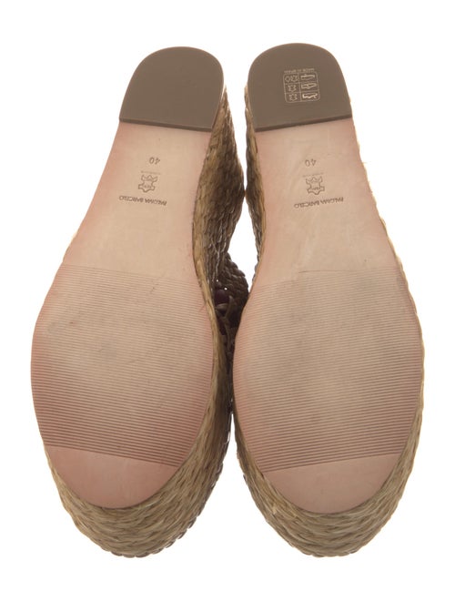 Paloma Barceló Leather Animal Print Espadrilles